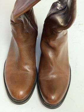 BRAVO BROWNS Tall Leather Cognac Colour Boots Size 35